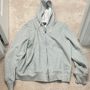 J. Crew Heather Gray Fleece Hoodie